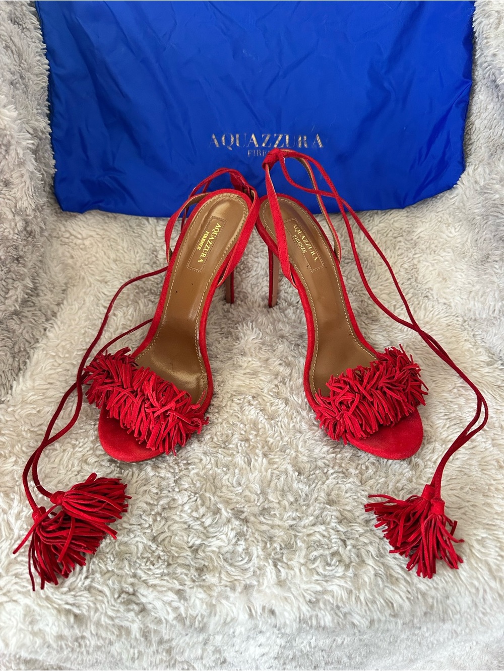 Aquazzura Wild Thing Suede Sandals